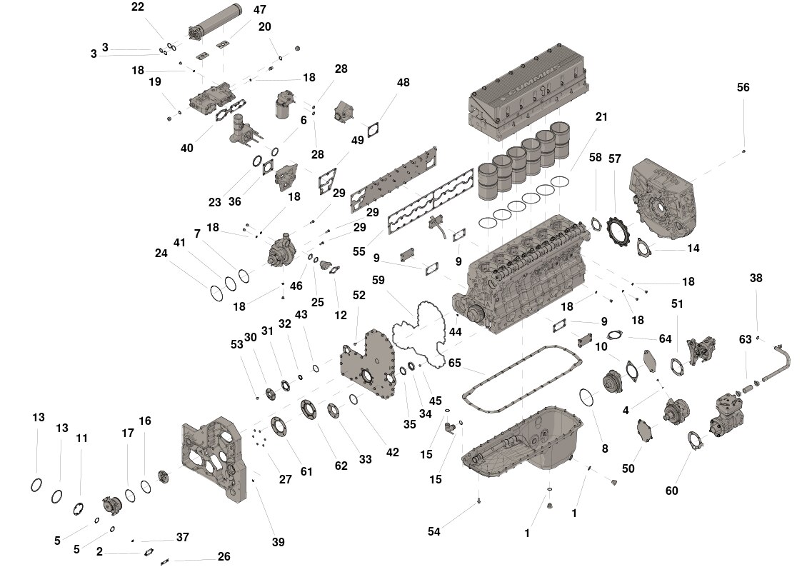 Cummins Lower Engine Gasket Set 4089998