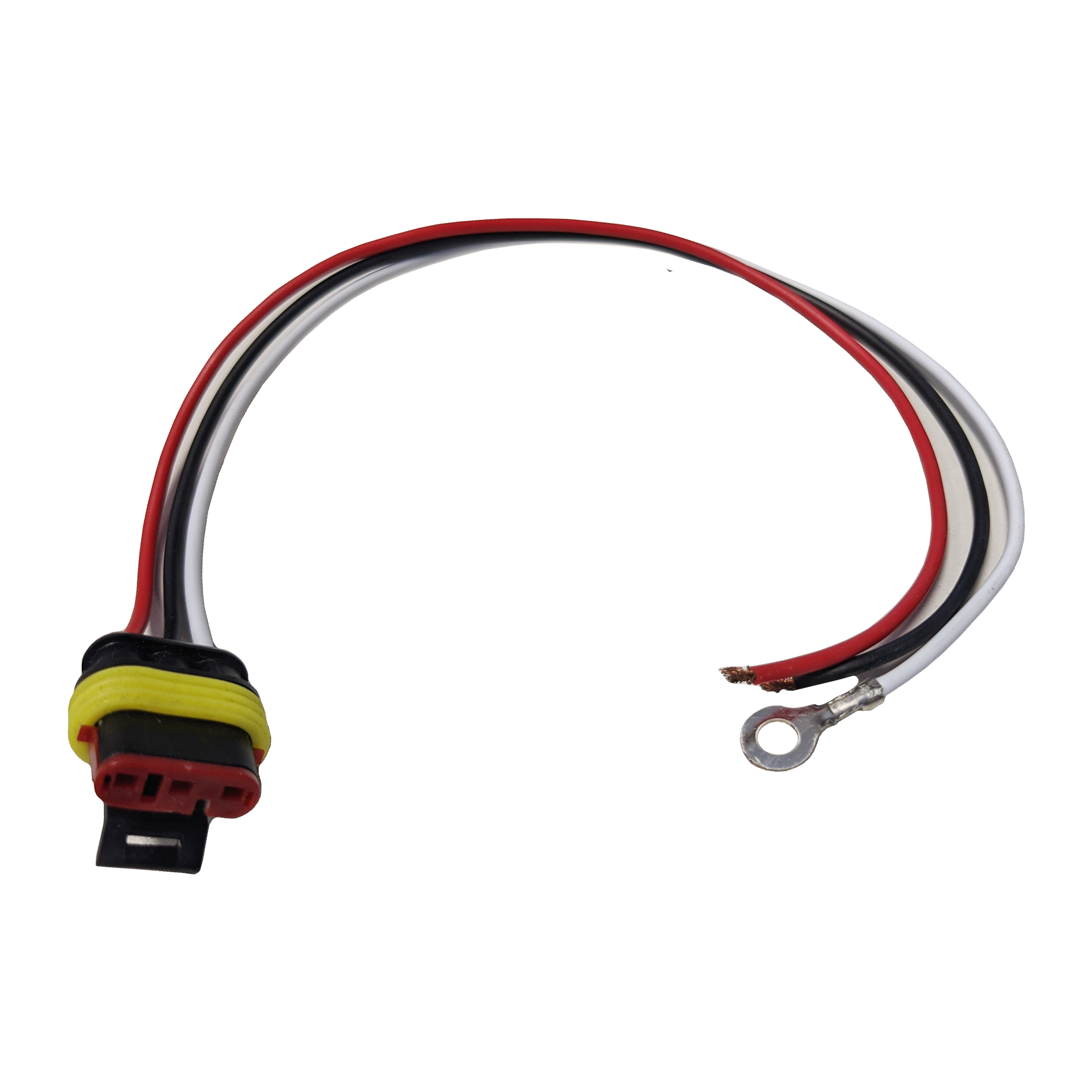 Straight Plug w/ Weatherproof 3-Pin Connector
