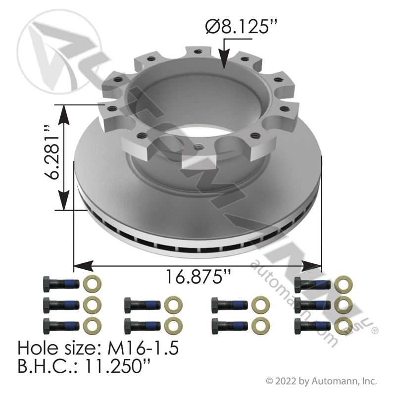 Brake Rotor 16.875in X 6.281in