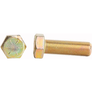 9/16"-18 x 2" Grade 8 Yellow Zinc Finish Hex Cap Screw