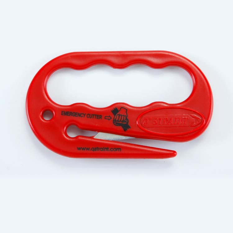 Emergency belt cutter with Vel