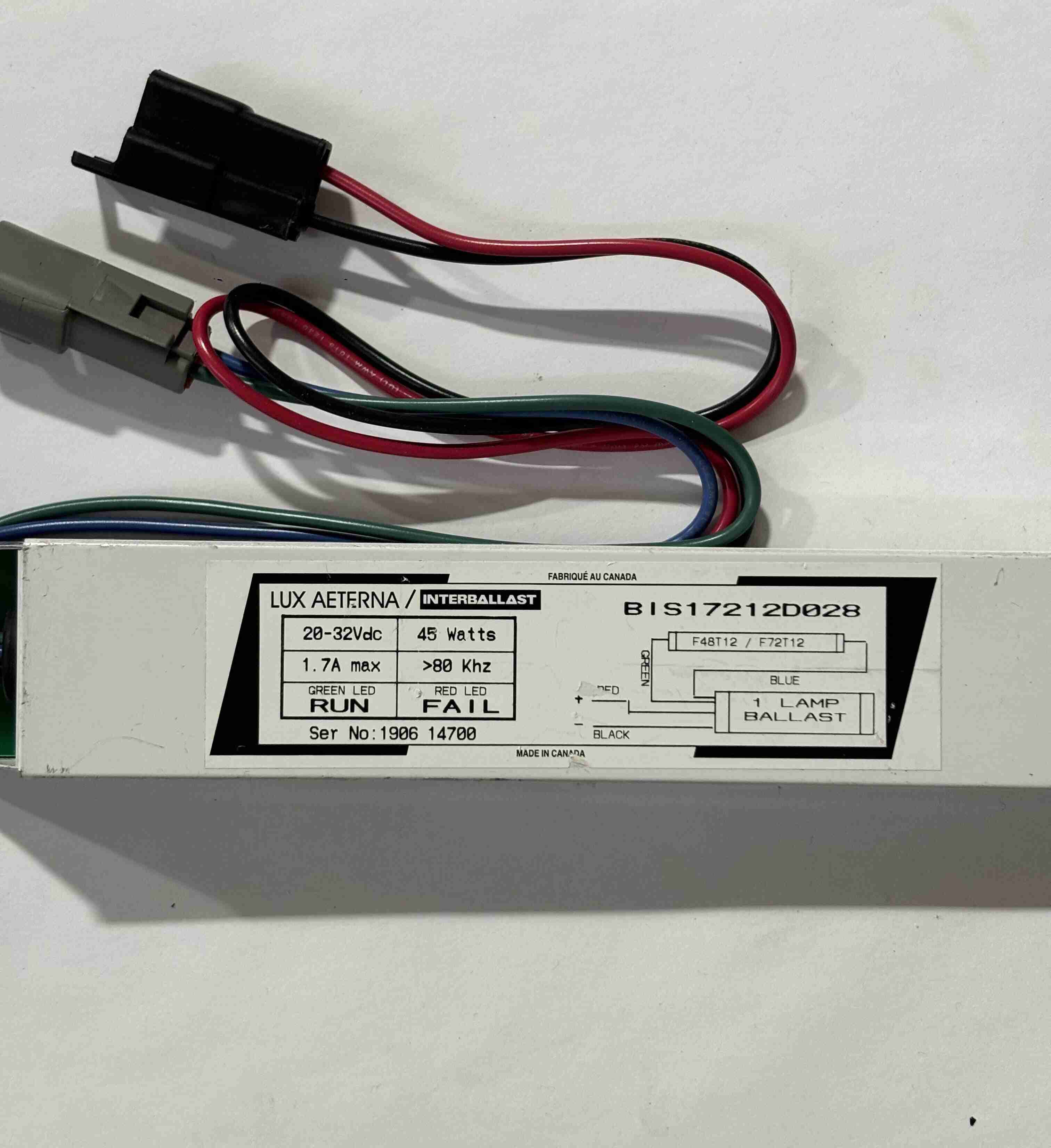 BALLAST 24V - HADLEY/TRANSMATI