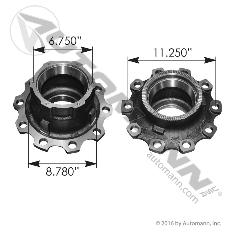 Outboard Mount Wheel Hub