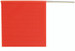 18" x 18" Flourescent Orange Safety Flag w/Dowel