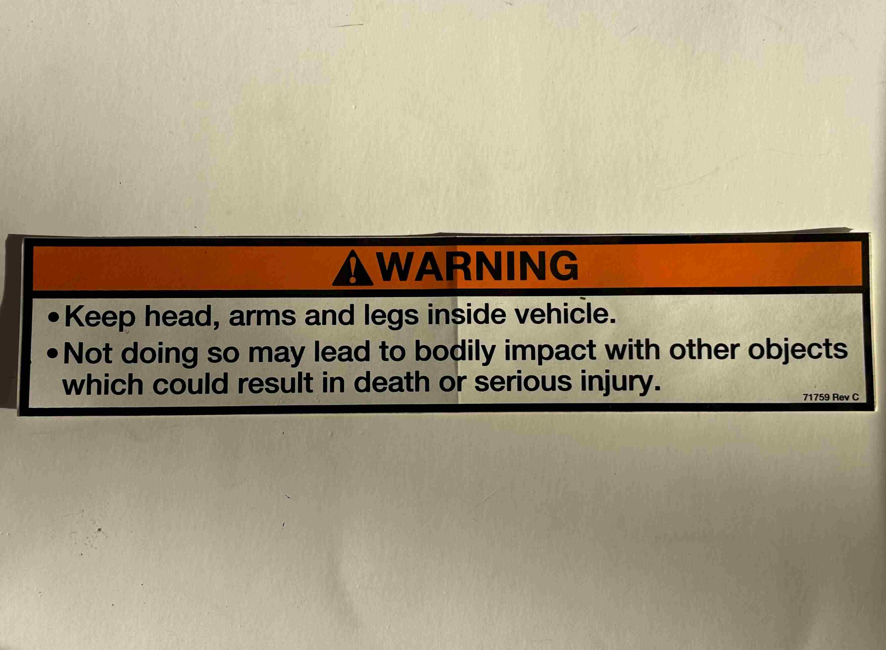 DECAL KEEP HAND W SYMBOL